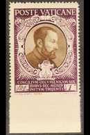 1946 1L Sepia & Purple "St Cajetan Of Thiene" IMPERF AT BASE VARIETY, Sass 114e, Never Hinged Mint For More Images, Plea - Other & Unclassified