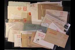 1928-1985. METER MAIL COVERS An Interesting Collection Of Envelopes With Meter Mail Frankings With Adverts, We Note 1938 - Other & Unclassified