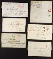 1830-39 LONDON INSPECTORS' STARS ON ENTIRES Red Single Or Double Lined Stars, Incl. 1831 To Edinburgh With Additional "½ - ...-1840 Prephilately