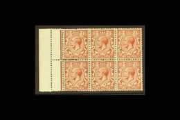 1924-26 DOUBLE PERFORATION ERROR To The 1½d Red-brown, Watermark Block Cypher, SG 420, A Never Hinged Mint Left Hand Mar - Sin Clasificación