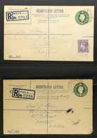 REGISTRATION ENVELOPES FORCES ISSUE 1944 3d Green, Size G2, Both Types With Square And Round Stops On The Back, Huggins  - Sin Clasificación