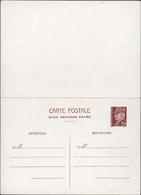 Entier Petain 1,20 Brun Avec Réponse Payée Neuf Storch P212 D8 Sans Date - Standard Postcards & Stamped On Demand (before 1995)