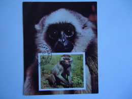 SHARJAH USED SHEETT IMPERFORATE ANIMALS MONKEY CHIMPANZEE - Schimpansen