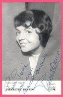 Photo Dédicacée - Autographe - Célébrité - PIERRETTE BRUNO - Cinéma - Chanteuse - Photo CLAUDE POIRIER - Disques PATHE - Singers & Musicians