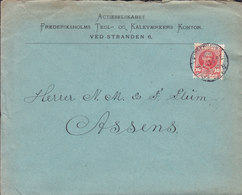 Denmark FREDERIKSHOLMS TEGL- & KALKVÆRKER Ved Stranden 6, Brotype Ia KJØBENHAVN K. K. B. 1911 Cover Brief ASSENS (Arr.) - Brieven En Documenten