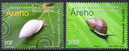 Polynésie Française 2020 - Faune, Escargots De Polynésie - 2 Val Neufs // Mnh - Unused Stamps