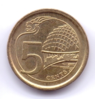 SINGAPORE 2013: 5 Cents, KM 345 - Singapour