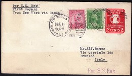 USA New York 1933 / Ship S.S. Rex / Postal Stationery 2 Cents Sesquicentennial Exposition - Barcos