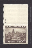 Bohemia & Moravia Böhmen Und Mähren 1940 MNH ** Mi 61 Zf Sc 48 Städte II, Cities And Castles II. Zierfeld - Ungebraucht