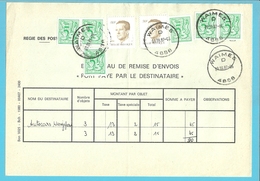 1960+2126 Op BORDEREAU DE REMIS D'ENVOIS "PORT PAYE"... Stempel WAIMES (Oostkantons - Cantons De L'Est) - 1981-1990 Velghe