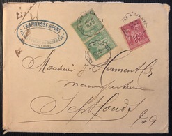 Lettre Sage Tarif à 60c N°98 & 102 En Paire Obl Dateur Ondulé Ambulant Ligne Toulouse à Limoges TTB - 1898-1900 Sage (Type III)