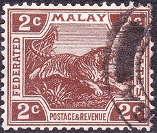 MALAYA 1925 2 Cents Brown SG54 Used - Malayan Postal Union