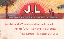 Ancien Buvard Collection J L DATTES MUSCADES J LAVAGNE & CIE MARSEILLE - Alimentare