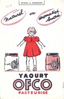 Ancien Buvard Collection YAOURT OFCO PETITE FILLE EN ROUGE - Produits Laitiers