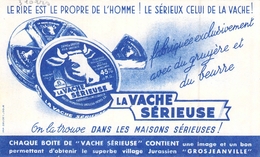 Ancien Buvard Collection LA VACHE SERIEUSE CREME DE GRUYERE BEURRE - Produits Laitiers