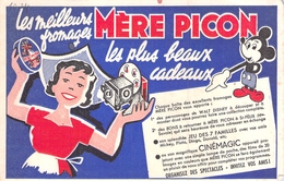 Ancien Buvard Collection FROMAGE  MERE PICON ST FELIX HAUTE SAVOIE FROMAGERIE CINEMAGIC EN CADEAU - Produits Laitiers