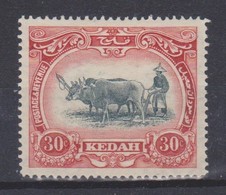 MALAYA - KEDAH 1927 30c SG 34b TYPE II MOUNTED MINT Cat £65 - Kedah