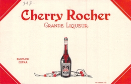 Ancien Buvard Collection  LIQUEUR CHERRY ROCHER - Liqueur & Bière