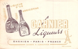 Ancien Buvard Collection  LIQUEUR GARNIER ENGHIEN PARIS EFGE VALENCIENNES - Liqueur & Bière