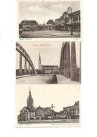 CHAUNY -AISNE - LOT DE 3 CARTES -LE MARCHE -HOTEL DE VILLE -EGLISE NOTRE DAME - ANNEE 1945 - Chauny