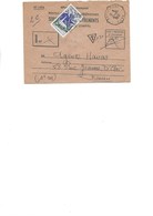 LETTRE TAXEE 1,30 FRS SERVICE RECOUVREMENT- AFFRANCHIE N° 1241  CAD BREUILPONT 1961 - 1859-1959 Storia Postale