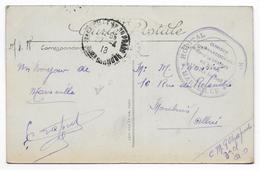 1918 - HOPITAL N°12 De MARSEILLE (BOUCHES DU RHONE) - CARTE FM => MOULINS - WW I