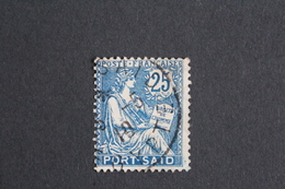 PORT-SAID 1902 Y&T 28 ,25 C BLEU CLAIR  OBLI TB.. - Used Stamps