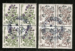 Baies Sauvages: Nèfles & Mures. 2 Blocs De 4 Oblitérés. 1 ère Qualité - Used Stamps