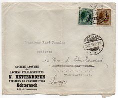 Luxembourg--1933--Lettre De Echternach  Pour Limoges-87 (France)--enveloppe Personnalisée.--cachet...........à Saisir - 1926-39 Charlotte De Perfíl Derecho