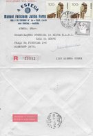 TIMBRES - STAMPS - LETTRE RECOMMANDÉ - PORTUGAL -TRISTÃO VAZ TEIXEIRA  (DECOUVRIR L'ÎLE DE MADEIRA) ET COOPER DES AÇORES - Lettres & Documents