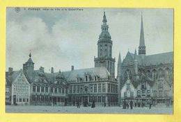 * Veurne - Furnes (West Vlaanderen) * (SBP, Nr 6) Hotel De Ville Et La Grand'Place, Markt, Stadhuis, Café, Animée, TOP - Veurne