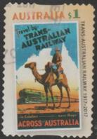 AUSTRALIA-DIE-CUT-USED 2017 $1.00 Trans-Australian Railways - Camel And Steamtrain - Gebruikt