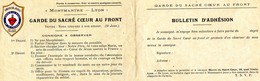 Militaria- Garde Du Sacré Coeur Au Front - Bulletin D'adhésion - Espoir Et Salut De La France - 2 Scans - Unclassified