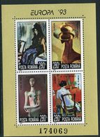 ROMANIA 1993 Europa: Contemporary Art Block MNH / **.  Michel Block 282 - Neufs