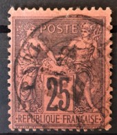 FRANCE 1878 - Canceled - YT 91 - 25c - 1876-1898 Sage (Tipo II)