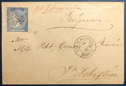 Lettre N°80 Obl De San Yldefonso à St Sebastian Au Consul De France + à L'encre "Gal Echavarria" RR - Storia Postale