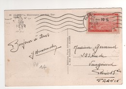 Beau Timbre , Stamp  Yvert Poste Aérienne N° 1A  Sur Cp , Carte , Postcard Photo Du 20/02/1947 - Storia Postale
