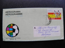 Cover Aerograma Aerogramme Kuba Football Soccer Spain Espana 1982 World Cup - Covers & Documents