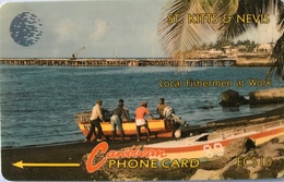 Saint Kitts § Nevis  - Phonecard -  Cable § Wireless - Local Fishermen At Work   -  EC$10 - Saint Kitts & Nevis