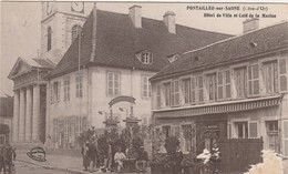 PONTAILLER SUR SAONE   COTE D'OR  21 CPA  HOTEL DE VILLE ET LE CAFE  DE LA MAIRIE - Autres & Non Classés