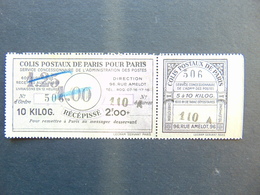 Colis Postaux De Paris Pour Paris N°. 187 Partiellement Utilisé - Nuevos