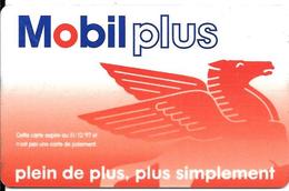 CARTE-MAGNETIQUE-MOBILPLUS-ROUGE-Exp 31/12/97-V°Ecriture Bleu Et Rouge-TB E - Autowäsche