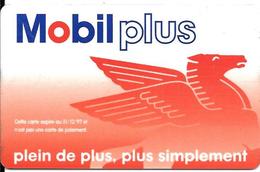 CARTE-MAGNETIQUE-MOBILPLUS-ROUGE-Exp 31/12/97-V°Ecriture Bleu Et Rouge-TB E - Car Wash Cards