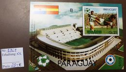 Paraguay Block Block 367  Fussball-WM 1982 Spanien MNH ** Postfrisch   #4725 - 1982 – Spain