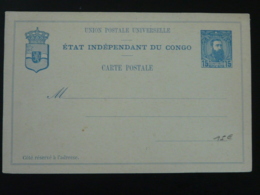 Entier Postal Stationery Card Etat Independant Du Congo - Postwaardestukken