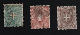 1896 / 1897 Freimarken Mi IT 71 - 73 Sn IT 73 - 75 Yt IT 55 - 57 Sg IT 53 - 55 Sas IT 65 - 67 Un IT 65 - 67 - Gebraucht