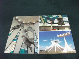 STORIA POSTALE FRANCOBOLLO BRASILE BRASILIA VISTA DA CATEDRAL METROPOLITANA - Brasilia