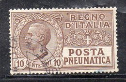 T16 - REGNO 1914 , Posta Pneumatica  10 Cent. N. 1 Usato (M2200) - Pneumatic Mail