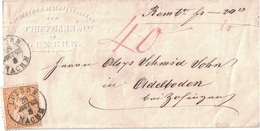 SUISSE - LUZERN - LE 28 AOUT 1863 SUR PETITE ENVELOPPE - TAXE 40 ROUGE ??? - Lettres & Documents