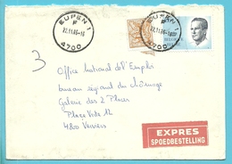 1903+2137 Op Brief Per EXPRES Stempel EUPEN (Oostkantons-Canton De L'est) - 1981-1990 Velghe